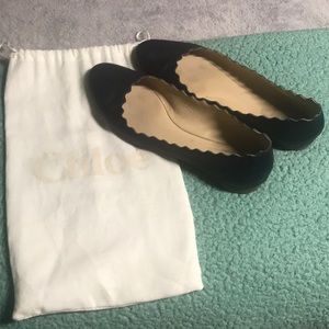 Chloe scalloped ballet flats